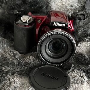 Nikon Glossy Red Digital Camera with 34x Zoom